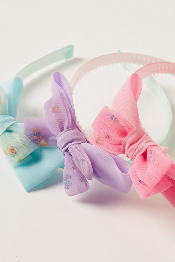 Charmz Hairband with Bow Accent - Set of 3