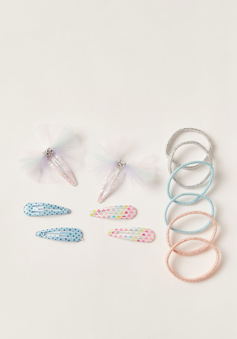 Charmz 12-Piece Hair Tie and Clip Set-Hair Accessories-image-0