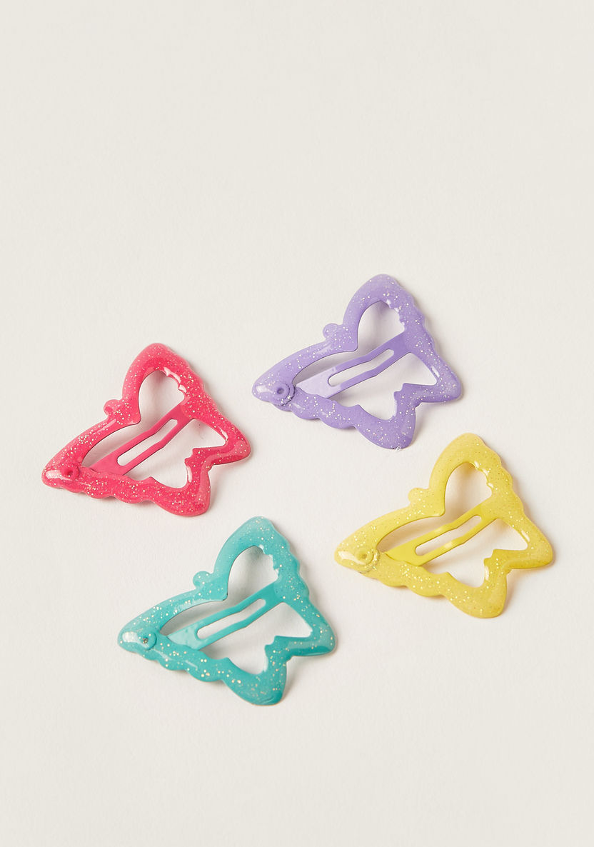 Charmz Butterfly Patterned Hair Clip - Set of 4-Hair Accessories-image-0