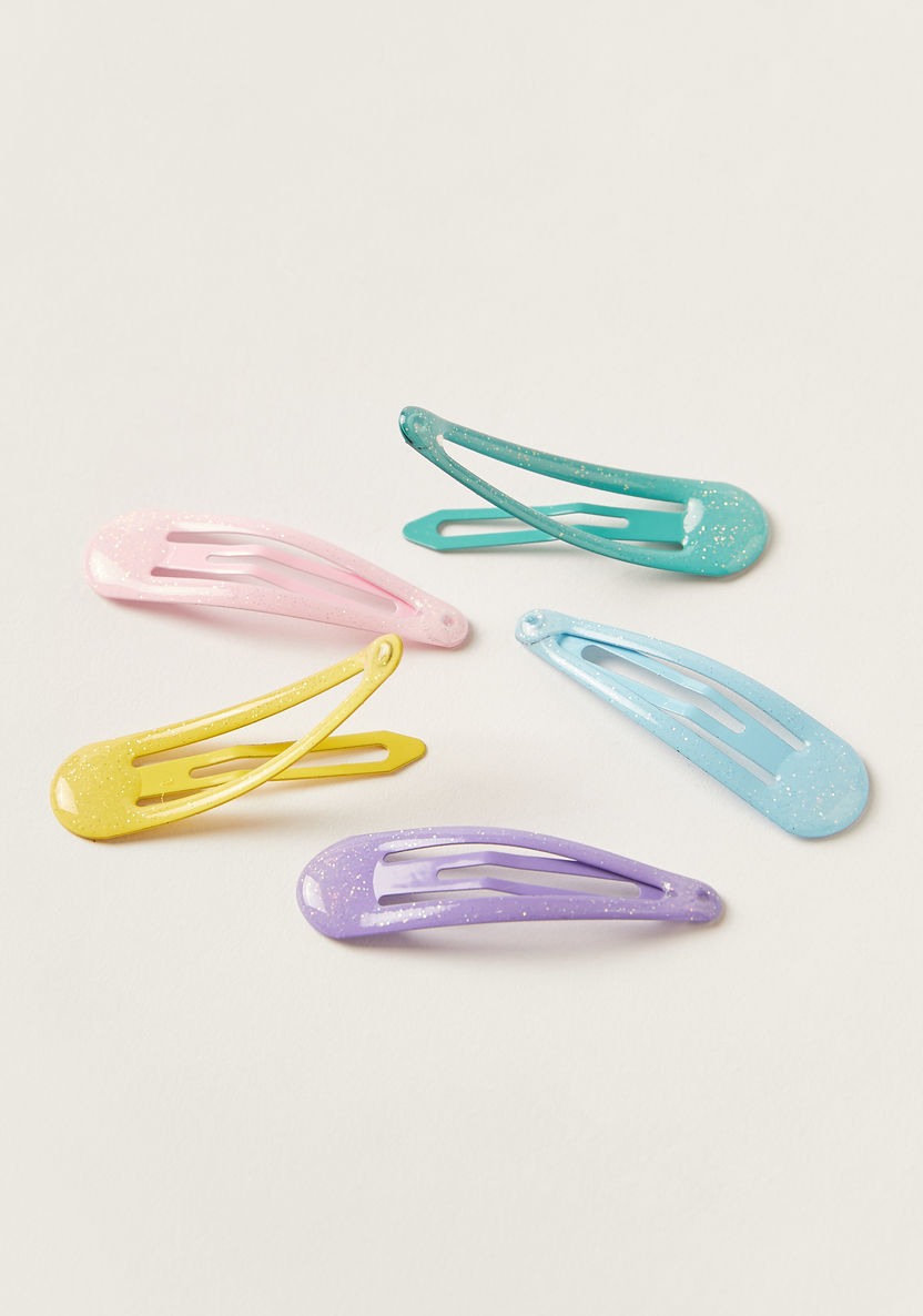 Charmz Solid Tic Tac Hair Clip - Set of 5-Hair Accessories-image-2