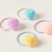 Charmz Pom Pom Accented Hair Tie - Set of 4-Hair Accessories-thumbnail-1