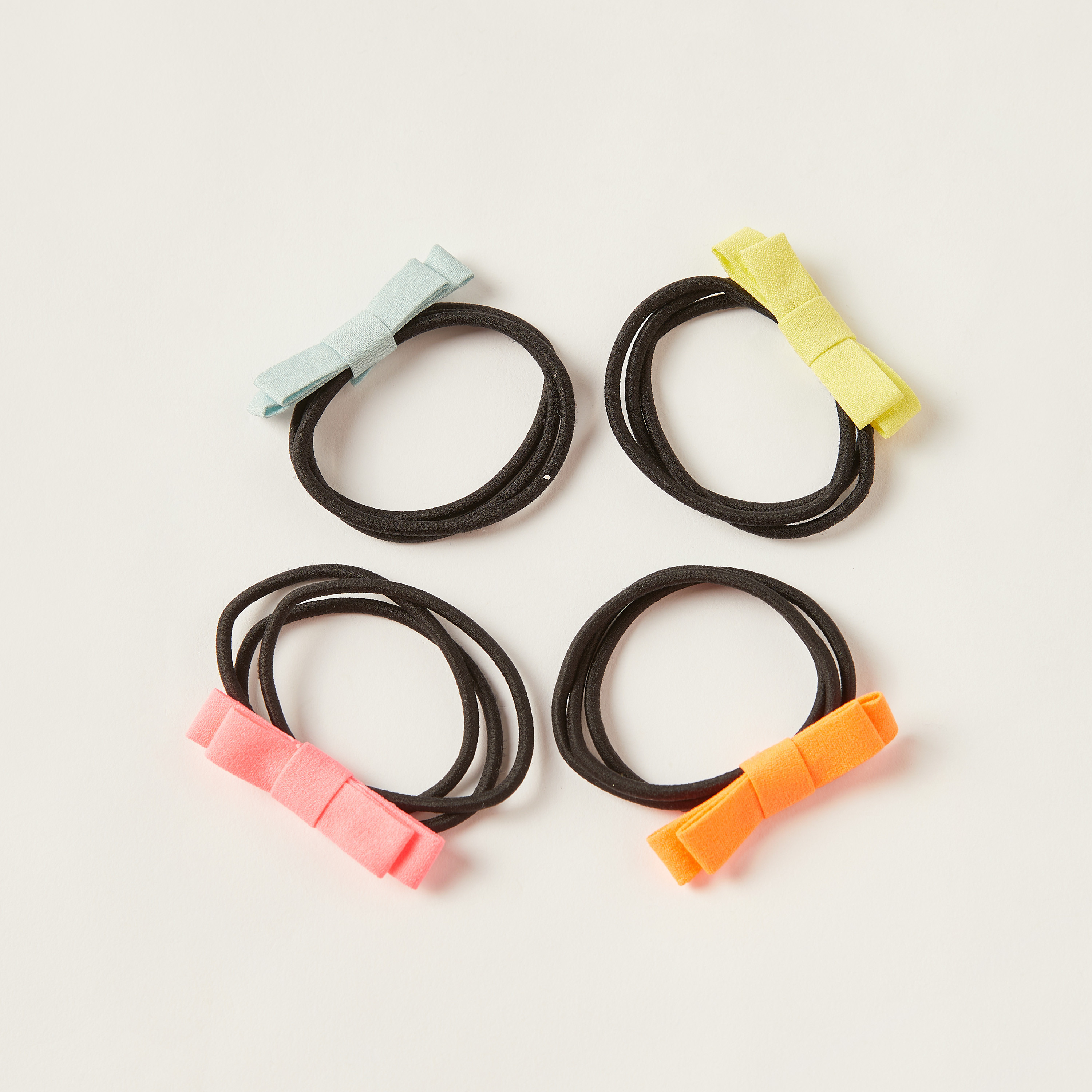 Charmz Bow Accented Hair Tie - Set of 4-baby-girls-accessories-hairaccessories-image-2