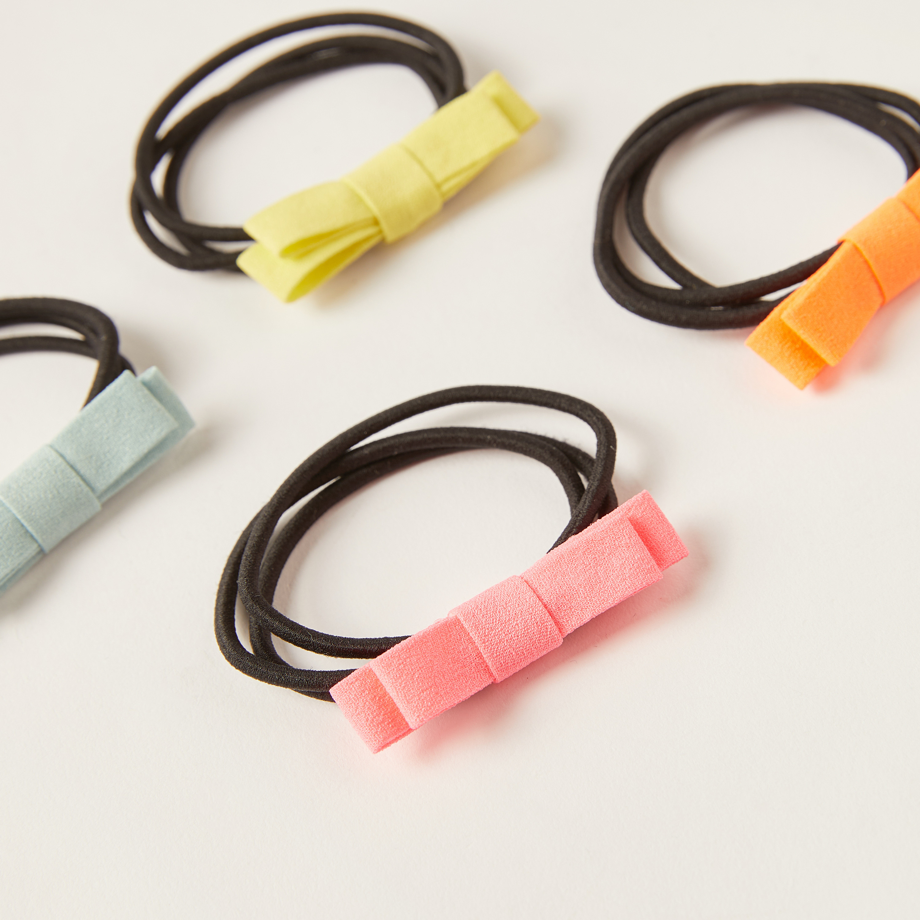 Charmz Bow Accented Hair Tie - Set of 4-baby-girls-accessories-hairaccessories-image-3