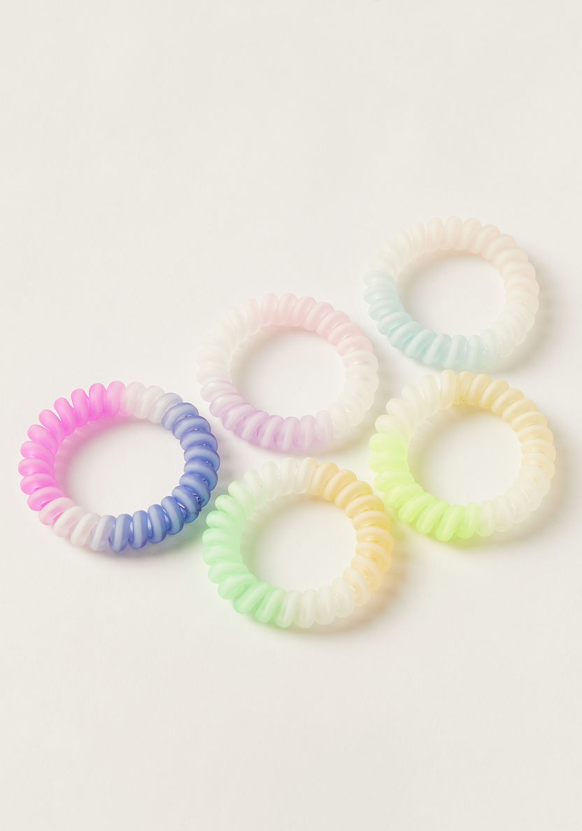 Charmz Ombre Cable Hair Tie - Set of 5-Hair Accessories-image-3