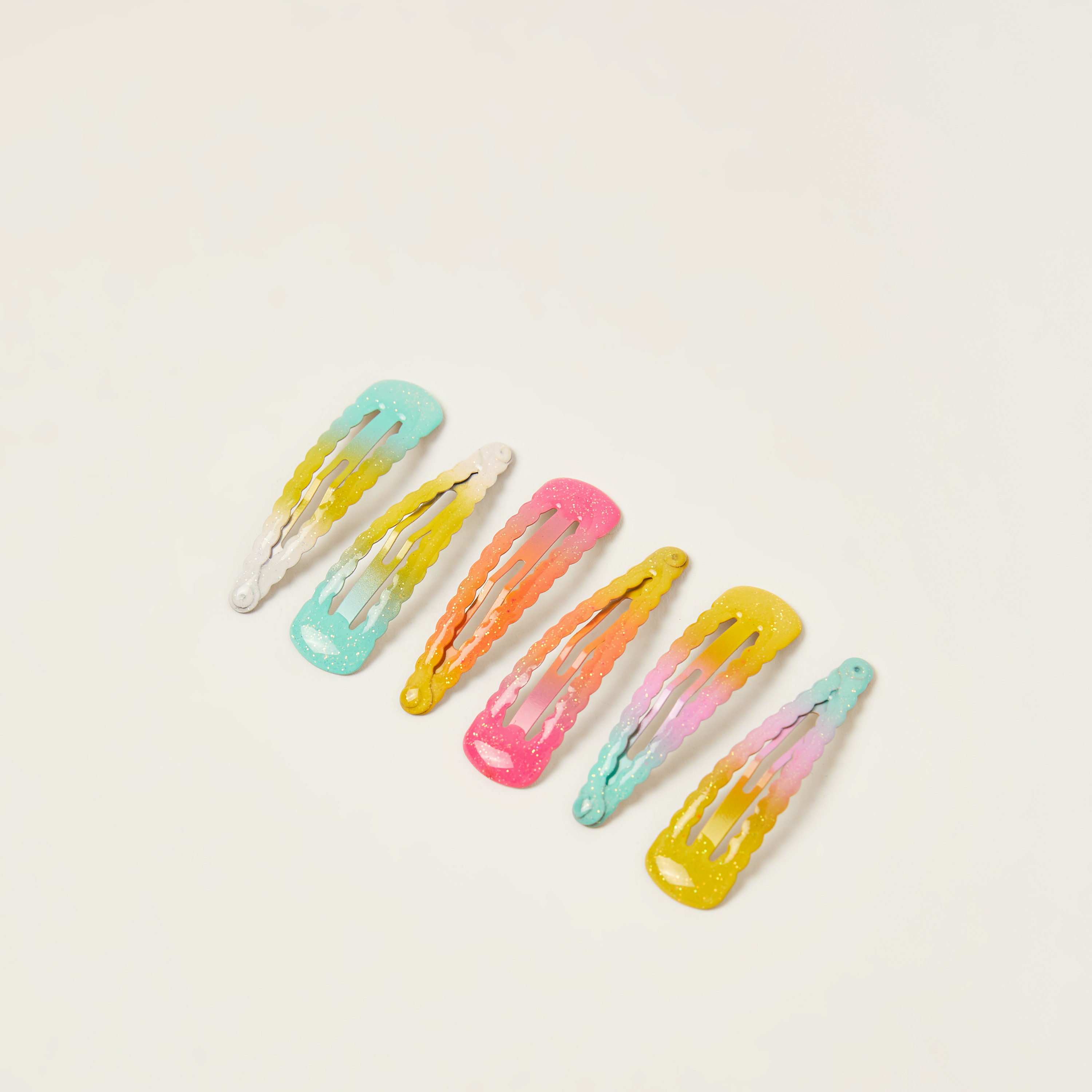 مشابك شعر أومبير من تشارمز - طقم من 6 قطع-baby-girls-accessories-hairaccessories-image-1