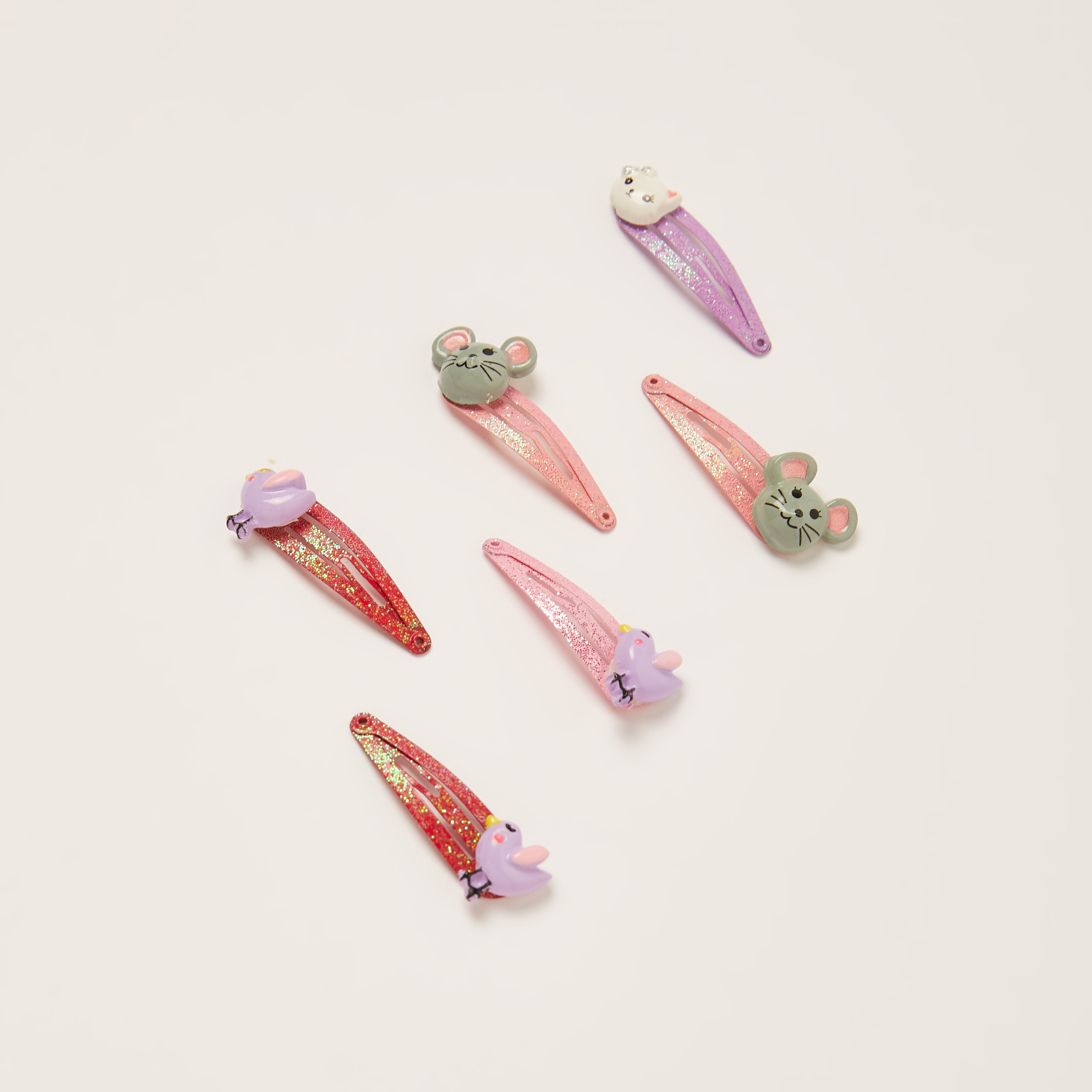 Shop Charmz Embellished Tic Tac Hair Clip - Set of 6 Online | Babyshop UAE