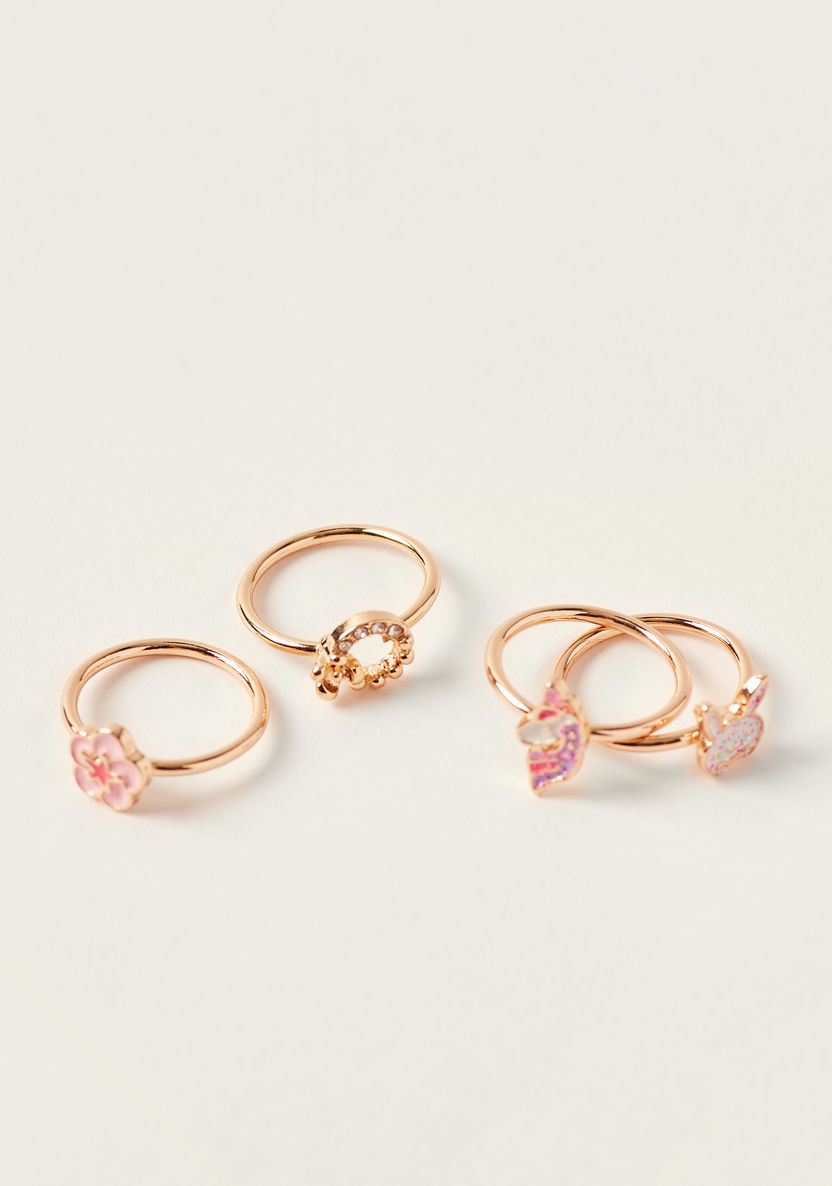 Charmz Embellished Ring - Set of 4-Jewellery-image-2