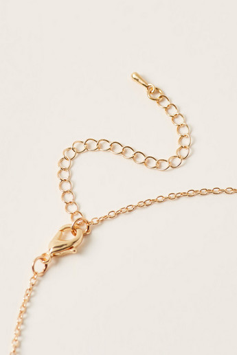 Charmz Embellished Layered Necklace with Lobster Clasp