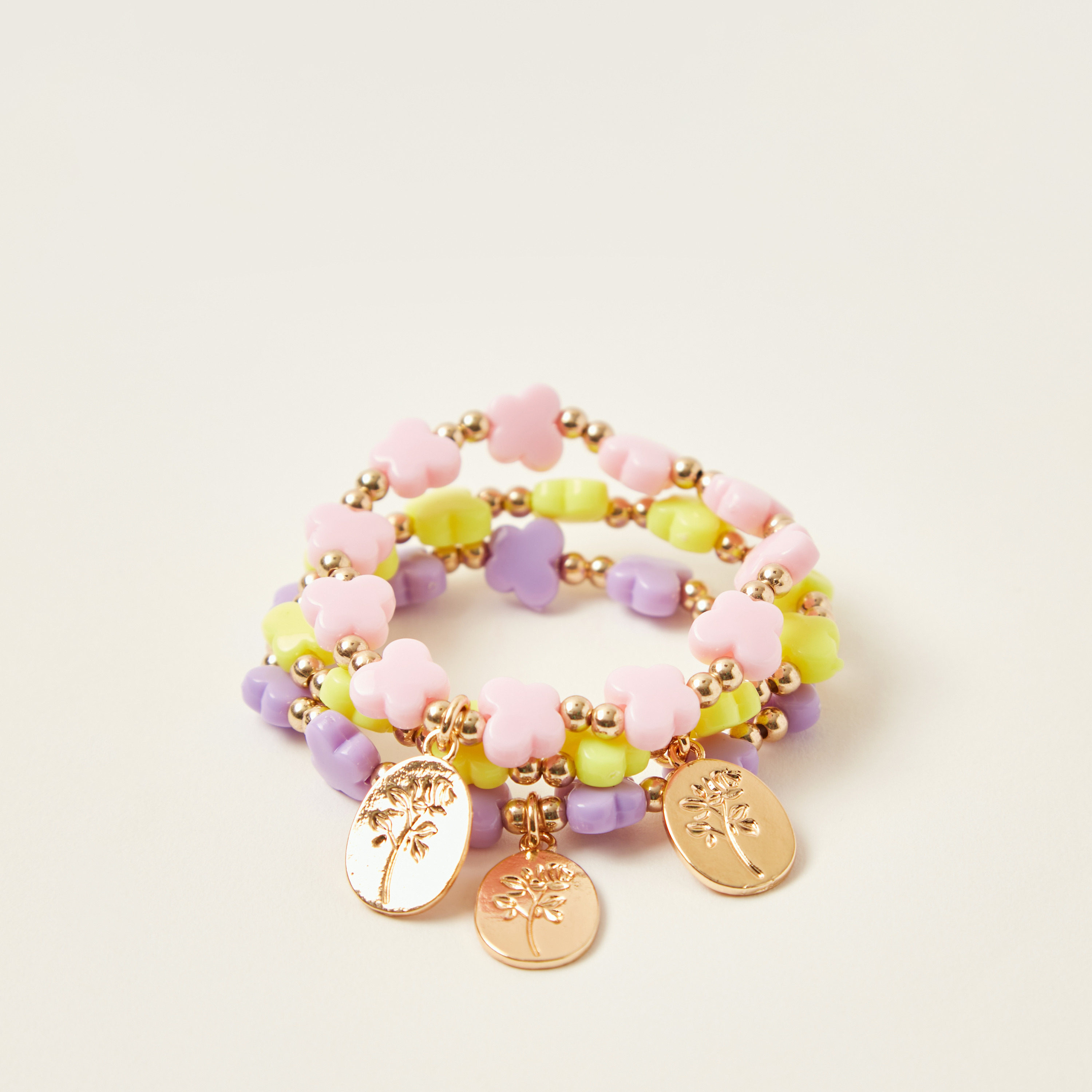 أساور خرز بدلاية من تشارمز- طقم من 3 قطع-girls-accessories-jewellery-image-1