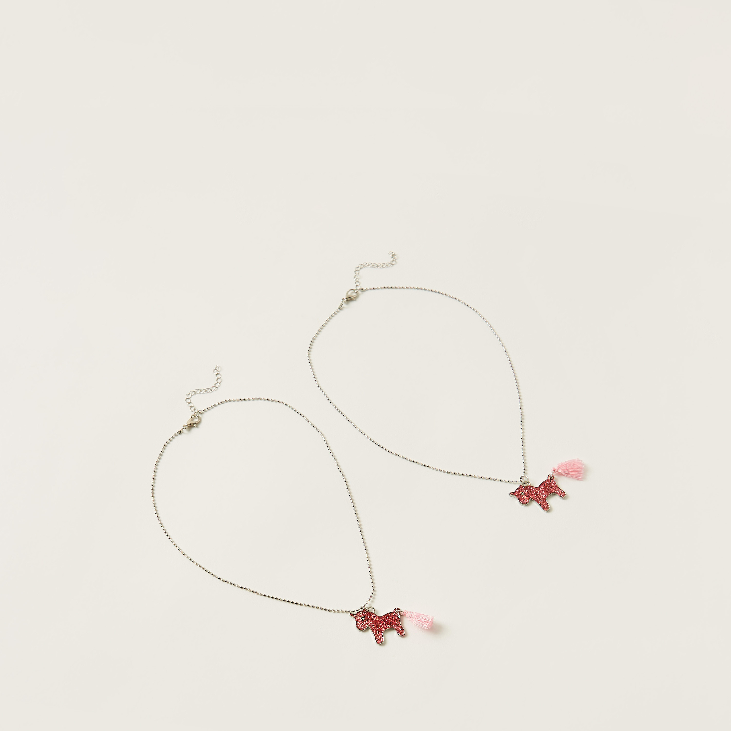 Charmz Unicorn Pendant Necklace with Lobster Clasp - Set of 2-girls-accessories-jewellery-image-1