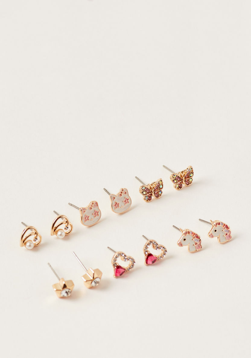 Charmz Assorted Stud Earring - Set of 6-Jewellery-image-0
