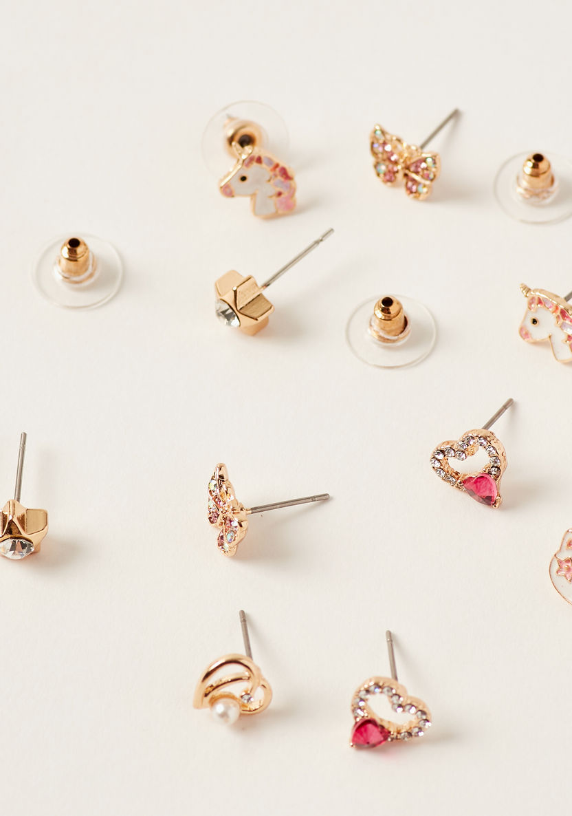 Charmz Assorted Stud Earring - Set of 6-Jewellery-image-2
