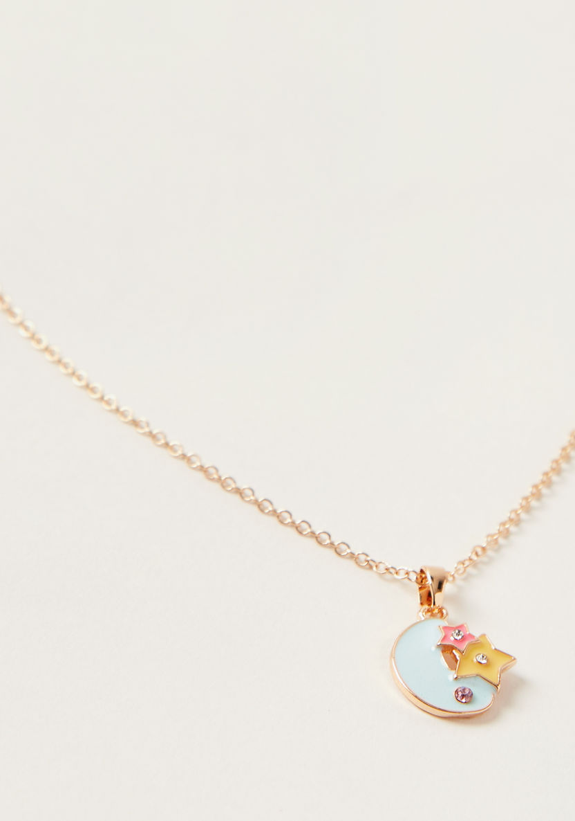 Charmz Pendant Necklace and Stud Earring Set-Jewellery-image-1