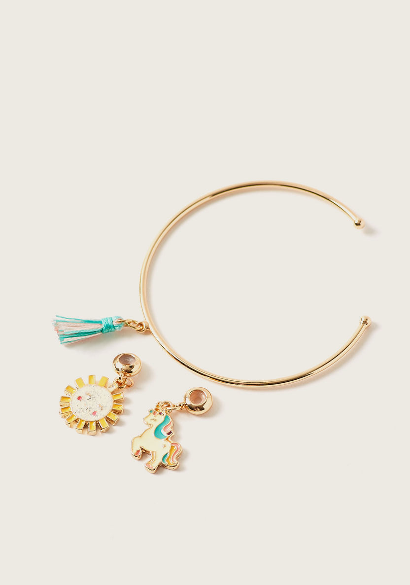Charmz Embellished Bracelet Cuff with Charms-Jewellery-image-1