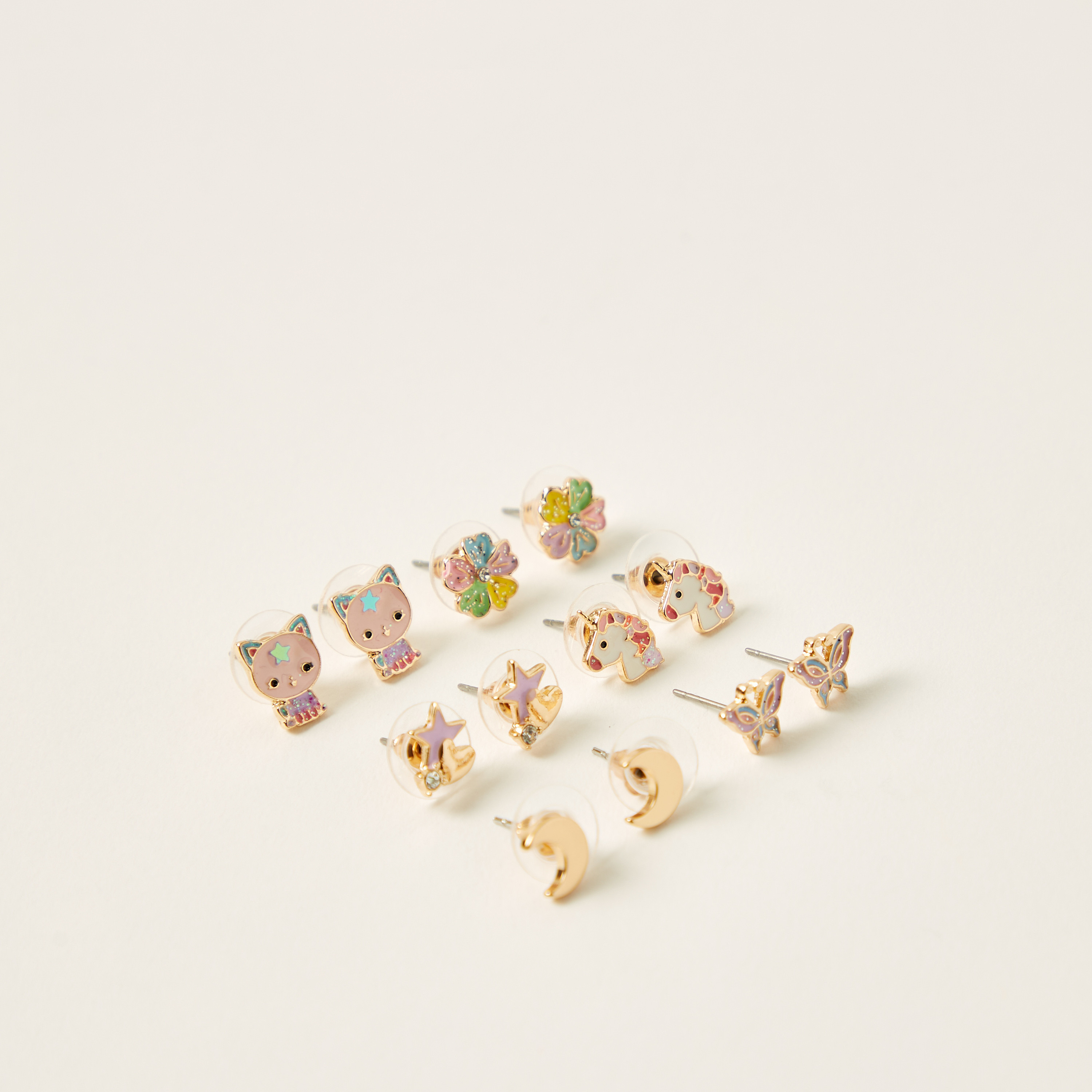حلقان متنوعة من تشارمز - طقم من 6 أزواج-girls-accessories-jewellery-image-1