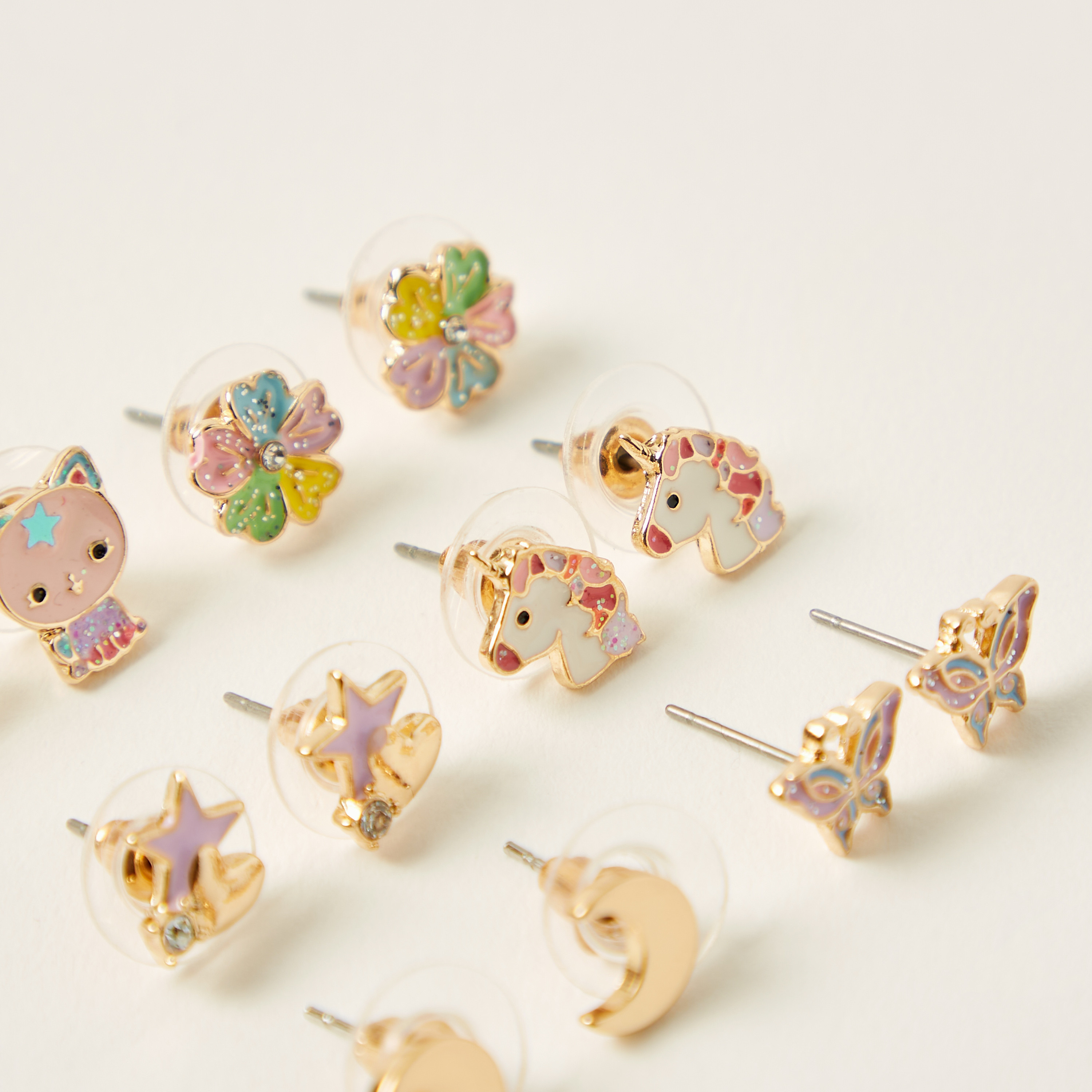 حلقان متنوعة من تشارمز - طقم من 6 أزواج-girls-accessories-jewellery-image-3
