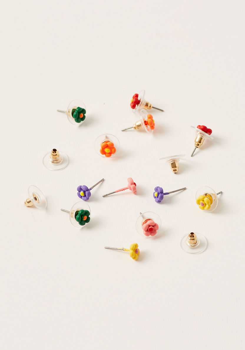 Charmz Floral Earrings - Set of 6-Jewellery-image-2