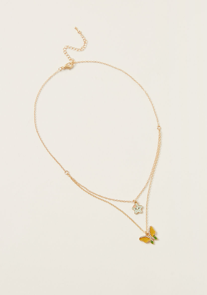 Charmz Double Layer Necklace with Pendants-Jewellery-image-0