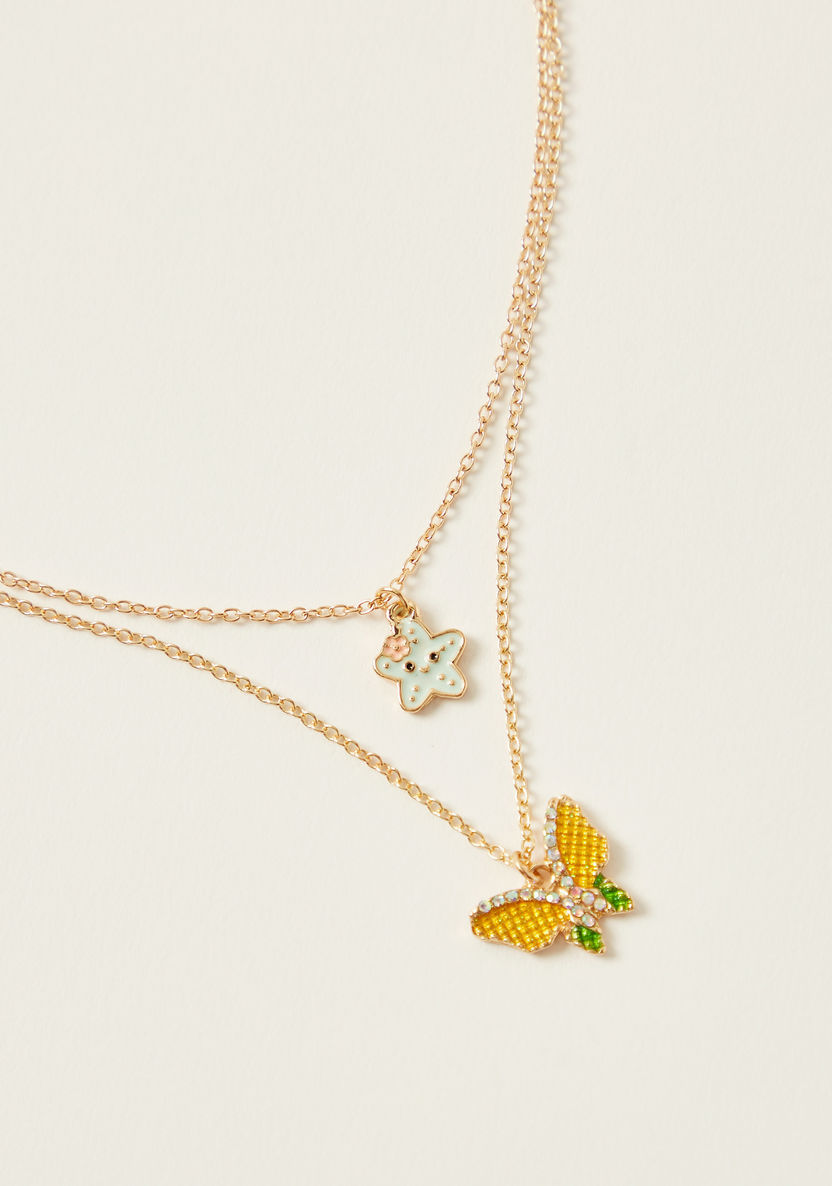 Charmz Double Layer Necklace with Pendants-Jewellery-image-1