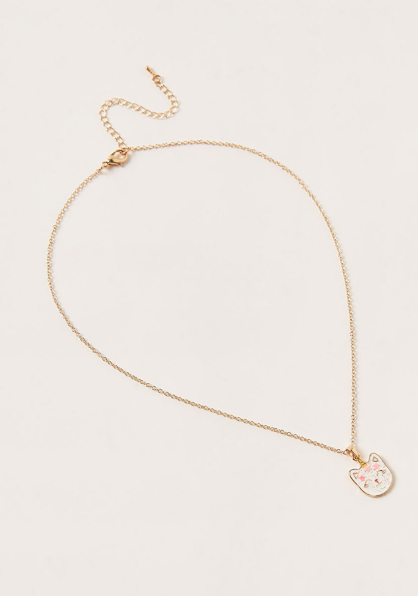 Charmz Embellished Pendant Necklace and Earrings Set-Jewellery-image-2