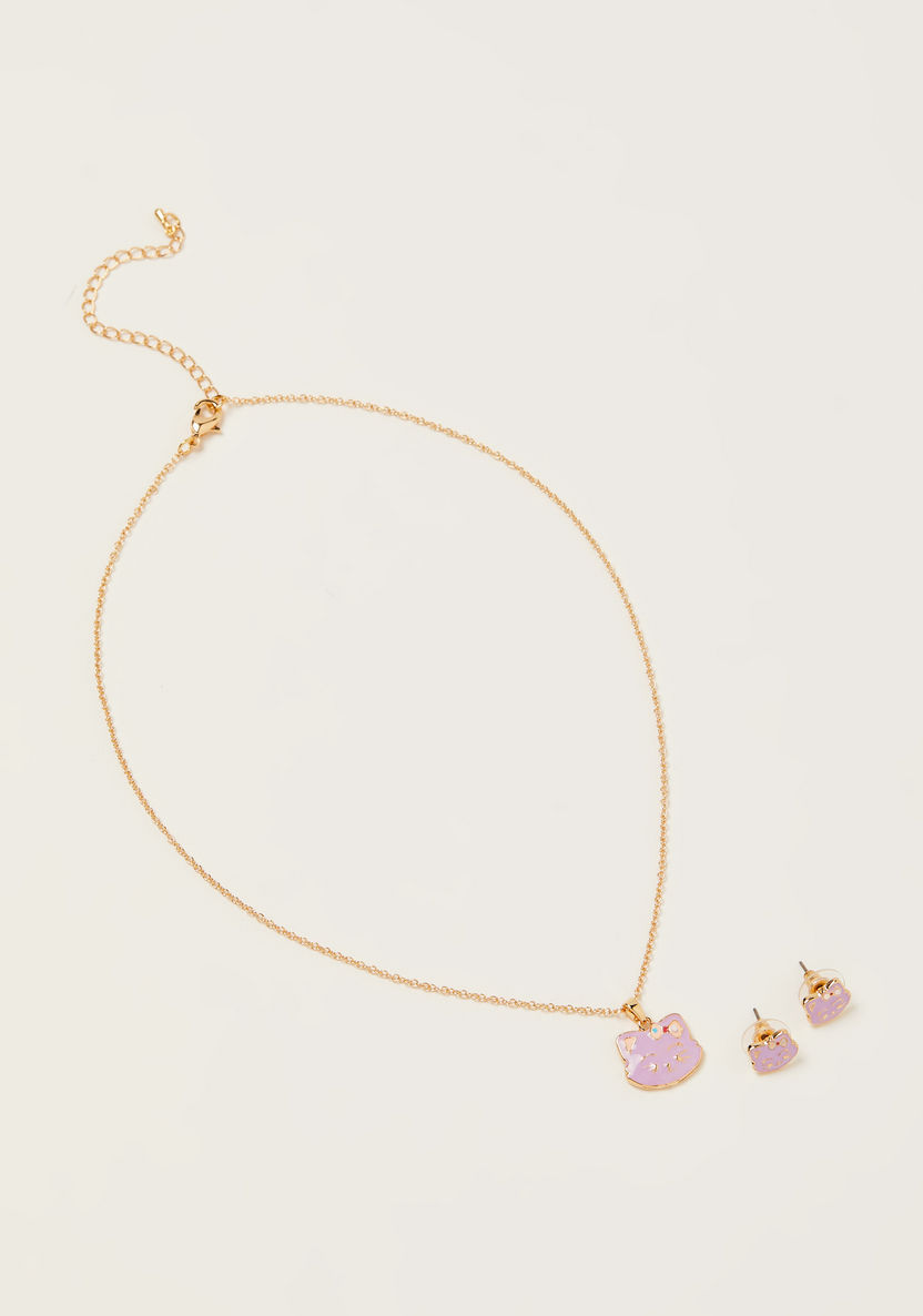 Charmz Hello Kitty Pendant Necklace and Earrings Set-Jewellery-image-0