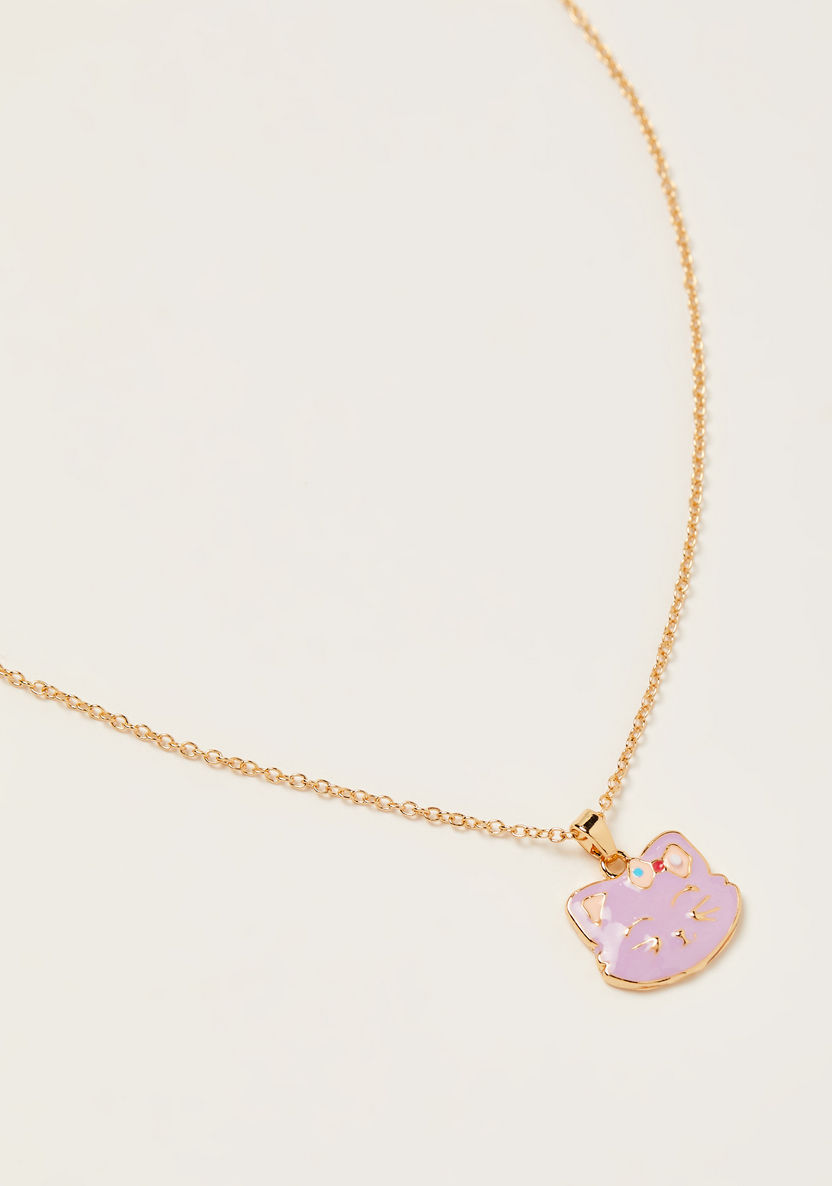 Charmz Hello Kitty Pendant Necklace and Earrings Set-Jewellery-image-1