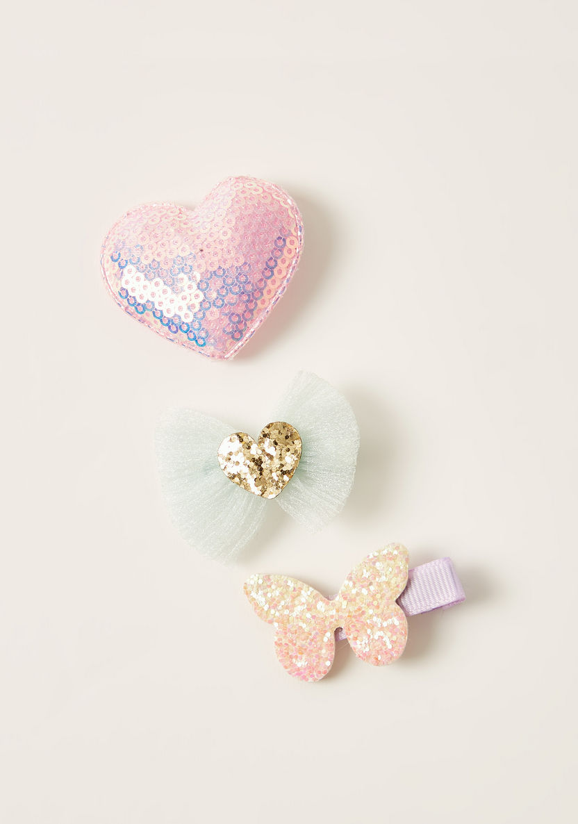 Charmz Sequin Embellished Hair Clip - Set of 3-Hair Accessories-image-0