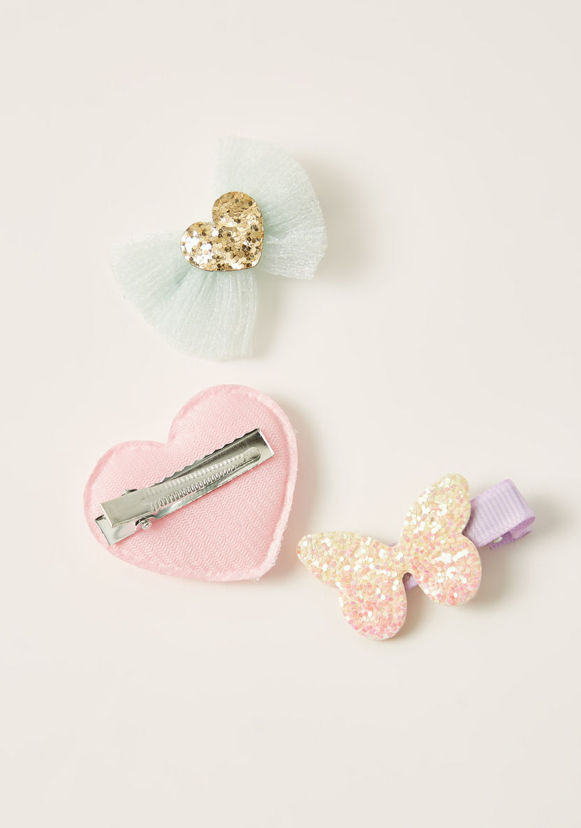 Charmz Sequin Embellished Hair Clip - Set of 3-Hair Accessories-image-1