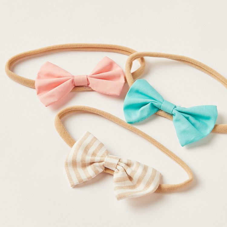 Charmz Bow Accented Hair Tie - Set of 3