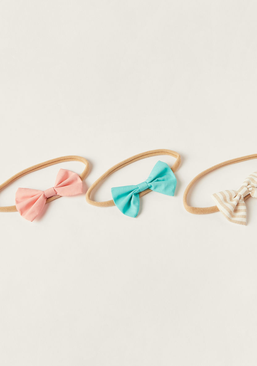 Charmz Bow Accented Hair Tie - Set of 3-Hair Accessories-image-2