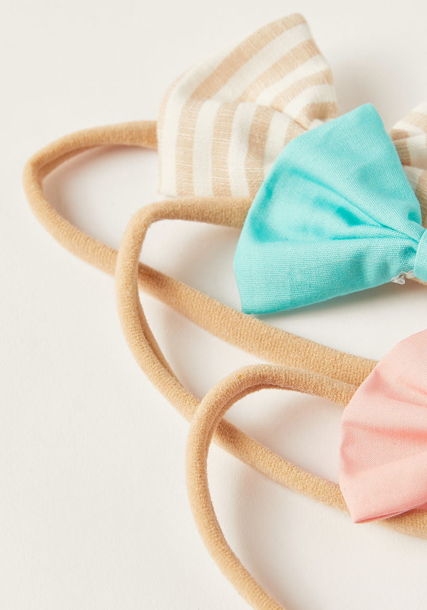 Charmz Bow Accented Hair Tie - Set of 3-Hair Accessories-image-3