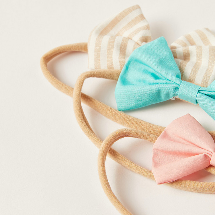 Charmz Bow Accented Hair Tie - Set of 3