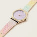Charmz Unicorn Print Round Dial Wristwatch with Embellished Detail-Watches-thumbnail-1