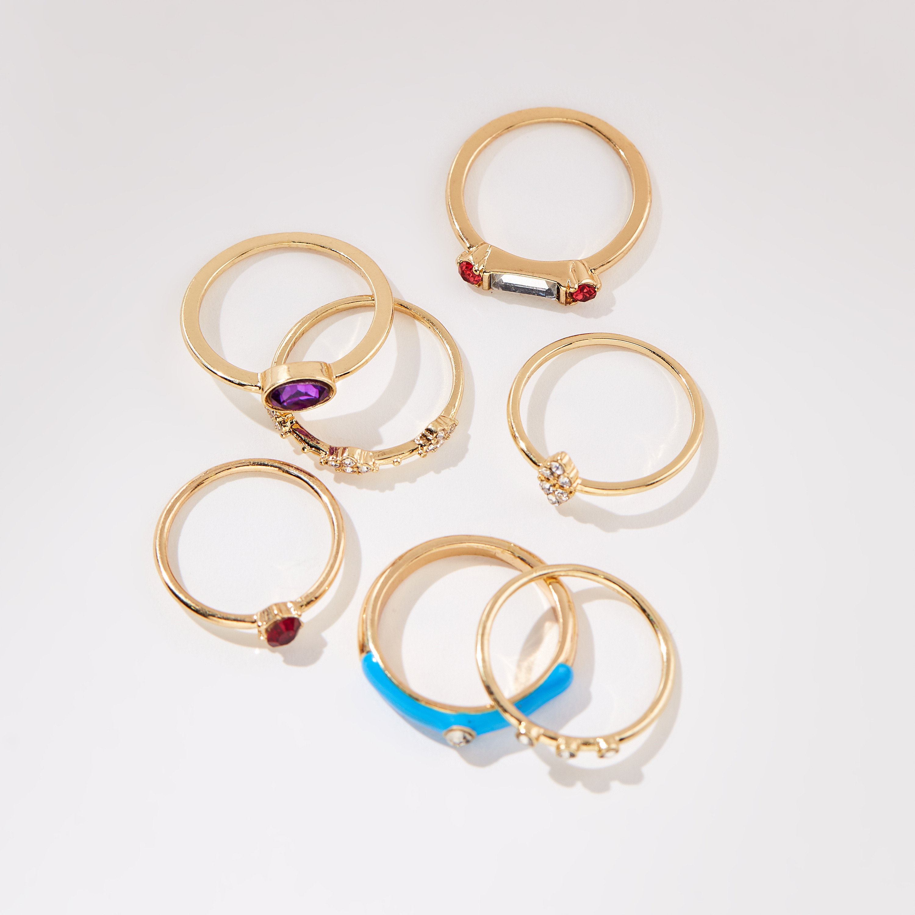 Assorted Crystal Studded Ring - Set of 7-women-watchesandjewellery-jewellery-rings-image-3