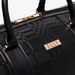ELLE Textured Duffel Bag with Detachable Strap and Zip Closure-Duffle Bags-thumbnail-3