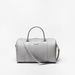 ELLE Textured Duffel Bag with Detachable Strap and Zip Closure-Duffle Bags-thumbnailMobile-0