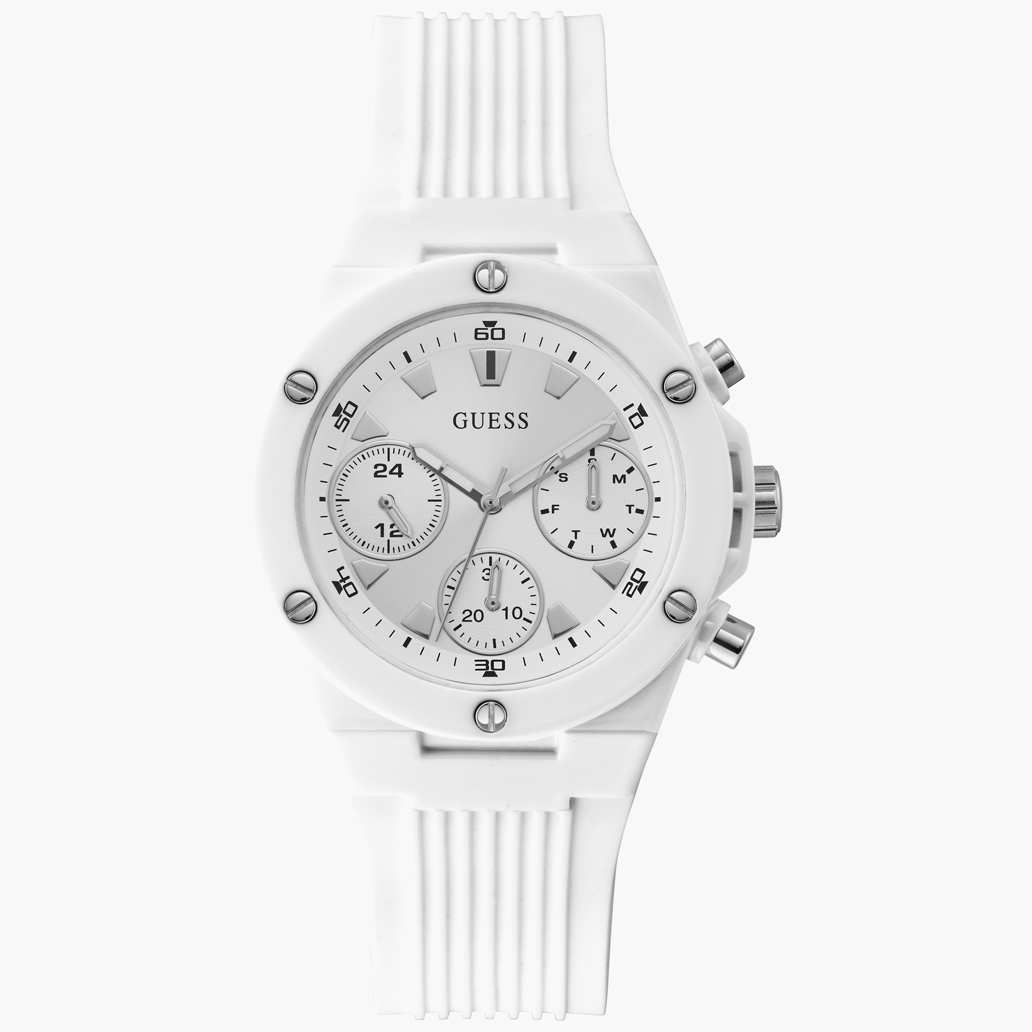 Guess watch 2024 white silicone strap