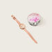 Charmz Butterfly Embellished Round Dial Watch and Mirror Set-Watches-thumbnail-0