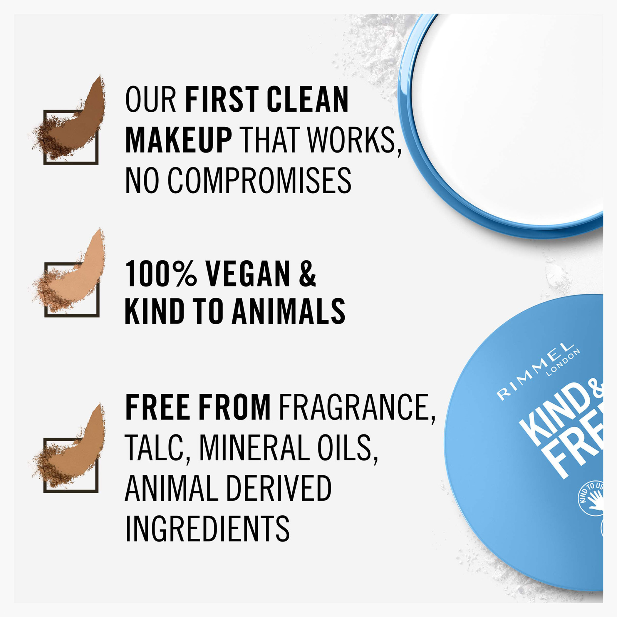 بودرة أساس مضغوطة كايند أند فري من ريميل - 10 جم-beautyandpersonalcare-makeup-face-foundations-image-4
