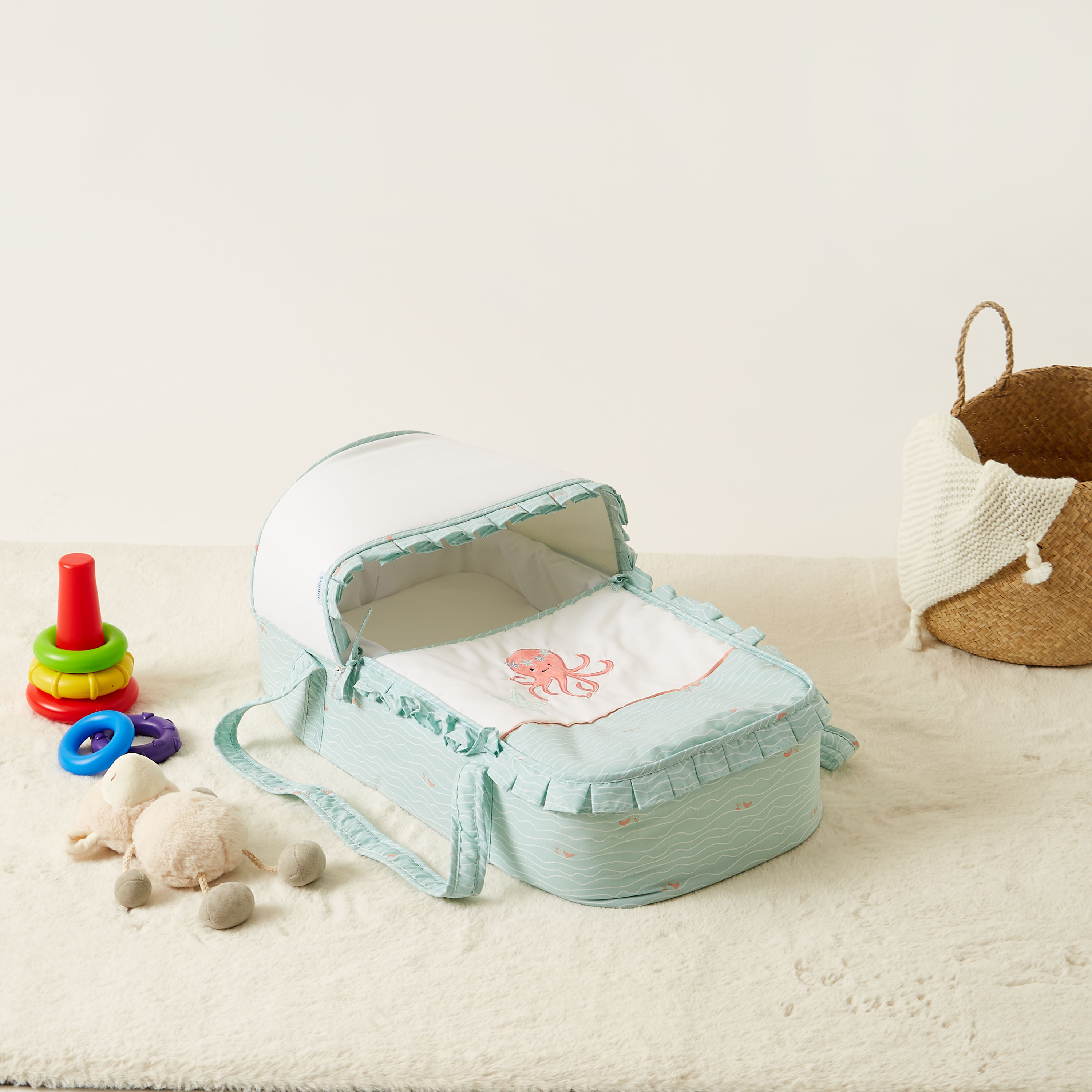 Juniors Under The Sea Print Jesse Carry Cot-baby-gear-carrycots-image-1