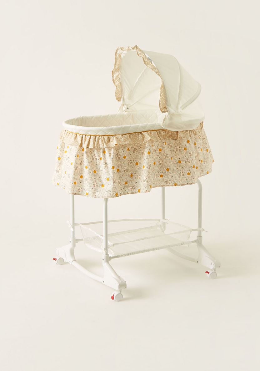 Juniors Printed Bassinet with Canopy (Up to 1 year)-Cradles and Bassinets-image-1