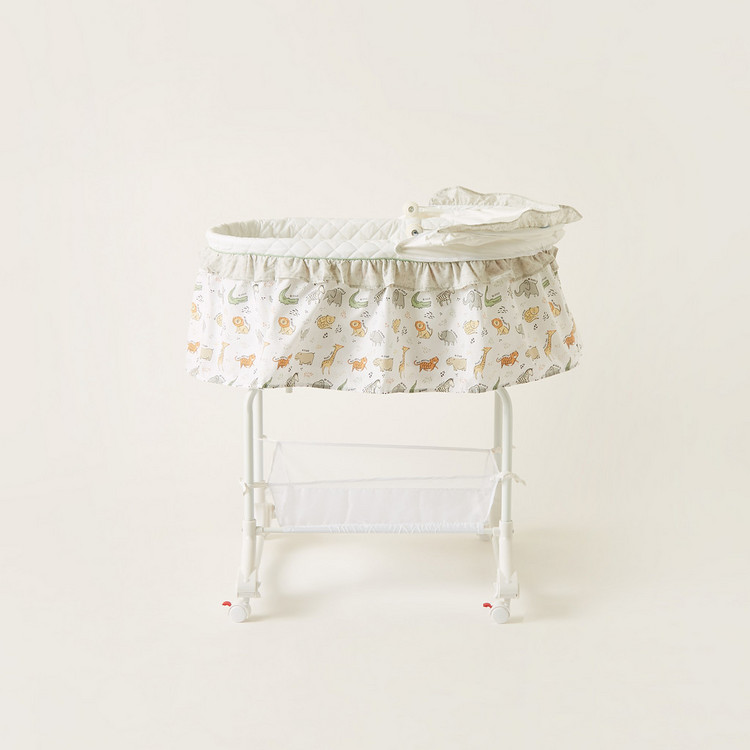 Juniors Printed Bassinet with Canopy