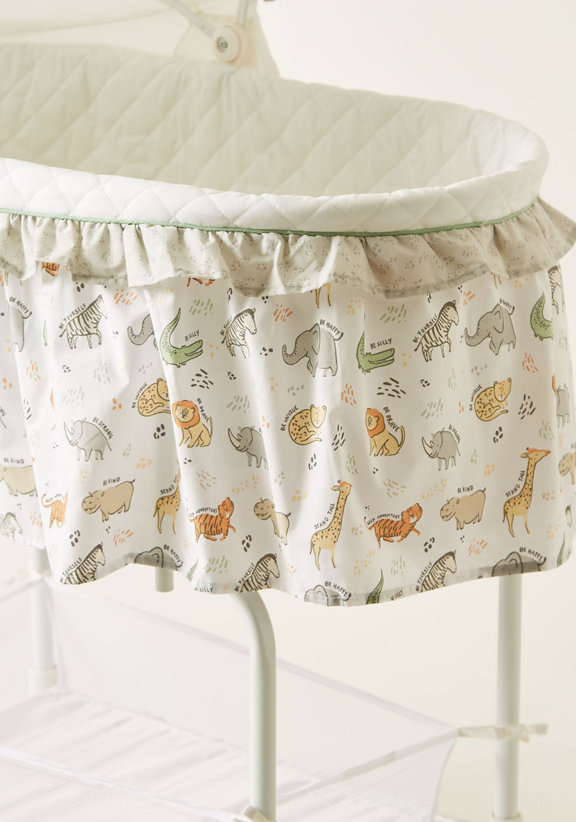 Juniors Printed Bassinet with Canopy-Cradles and Bassinets-image-5