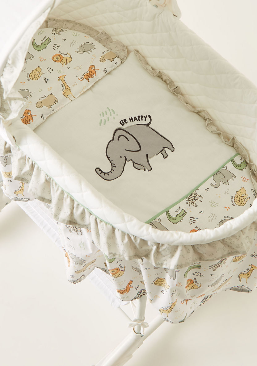 Juniors Printed Bassinet with Canopy-Cradles and Bassinets-image-6