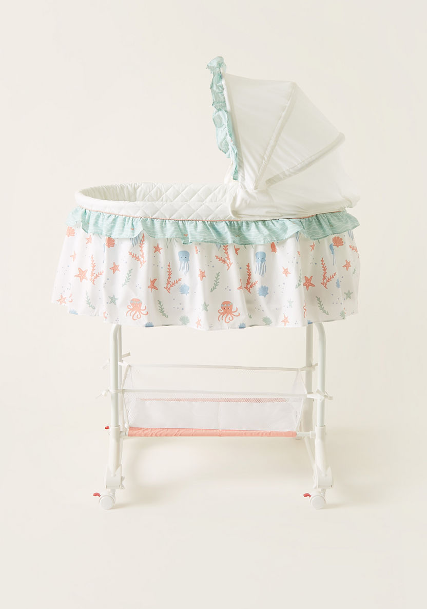 Juniors Printed Bassinet with Canopy-Cradles and Bassinets-image-2