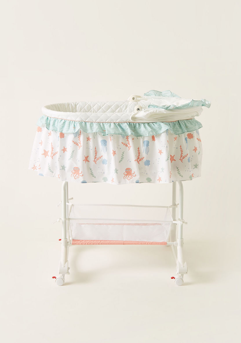 Juniors Printed Bassinet with Canopy-Cradles and Bassinets-image-3