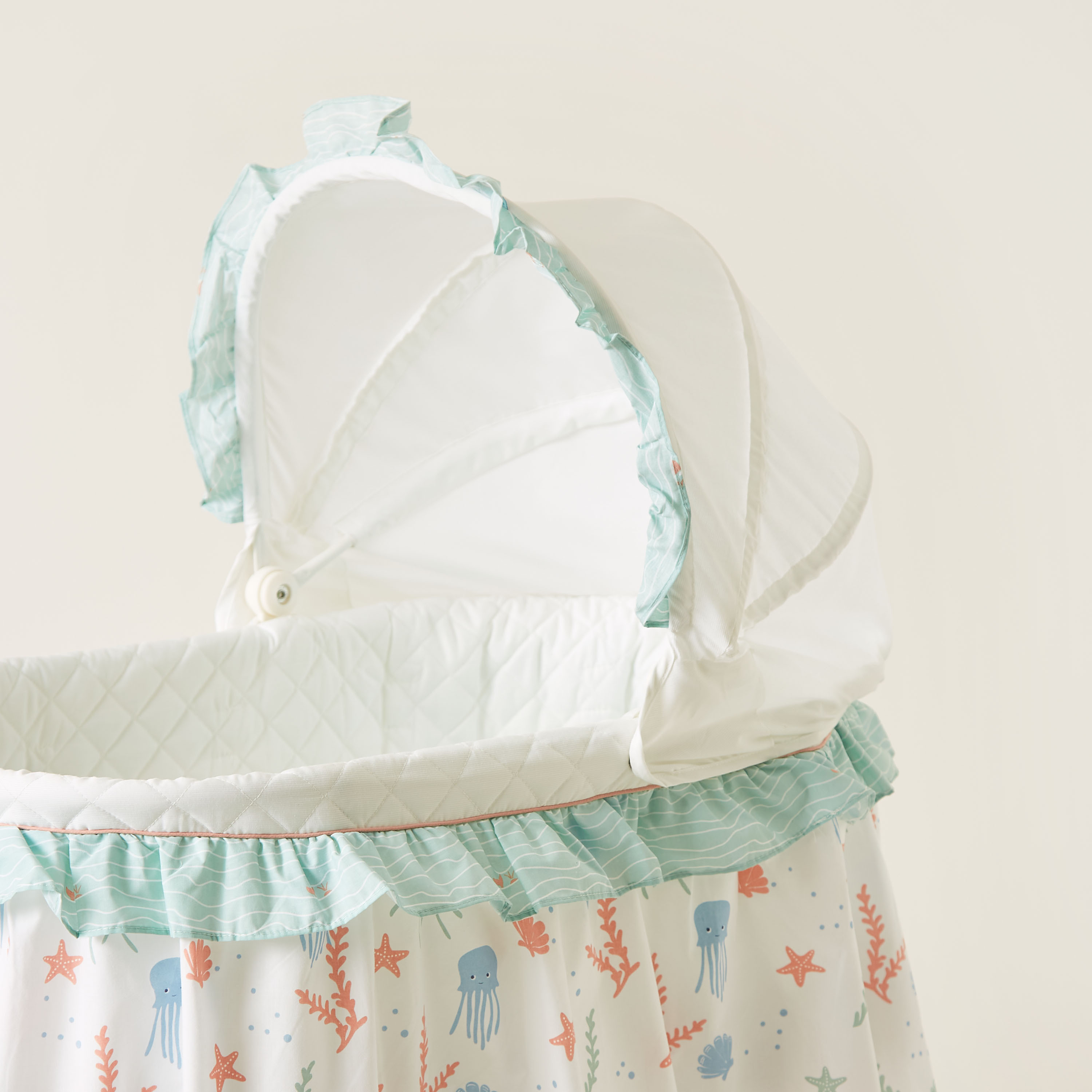 Juniors Printed Bassinet with Canopy