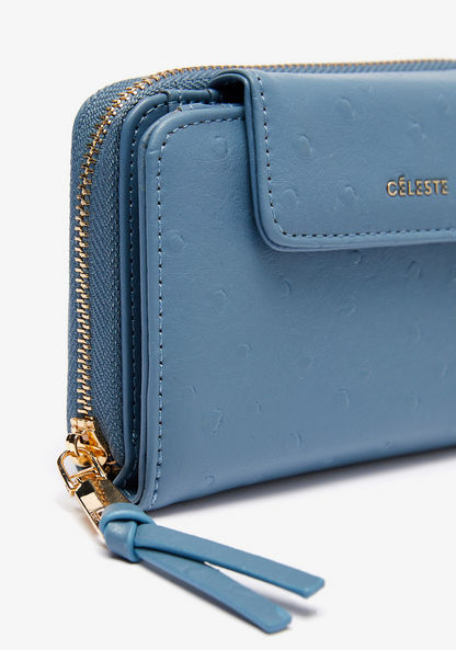 Celeste Textured Long Zip Around Wallet