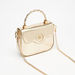 ELLE Tetxured Satchel Bag with Chain Strap and Metallic Button Closure-Women%27s Handbags-thumbnailMobile-2