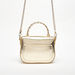 ELLE Tetxured Satchel Bag with Chain Strap and Metallic Button Closure-Women%27s Handbags-thumbnailMobile-3